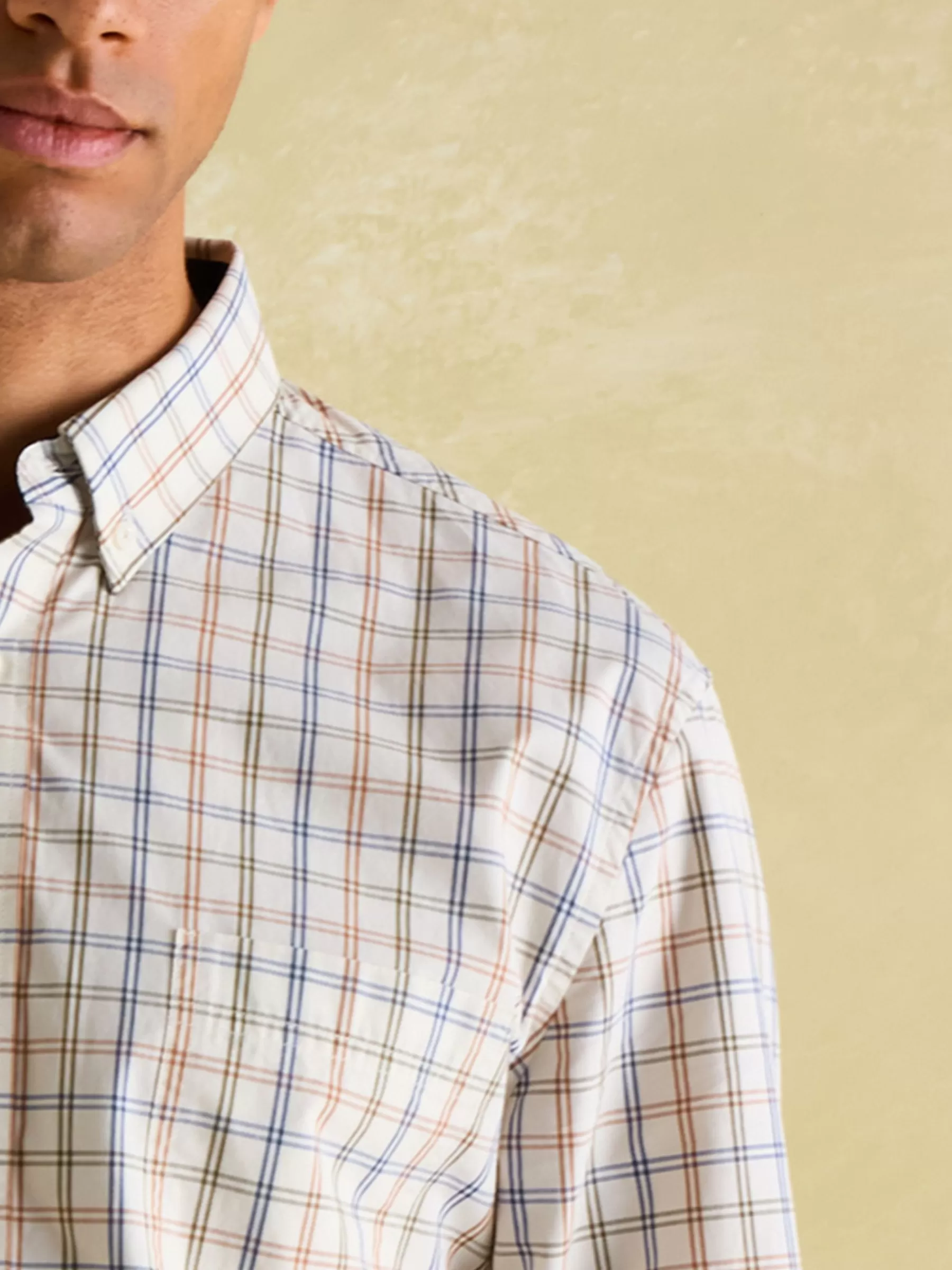 Joules Abbott Cotton Poplin Shirt Cream Outlet