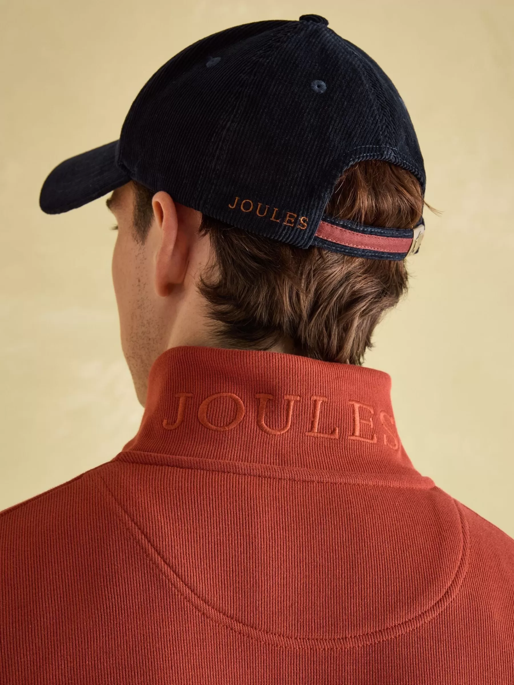 Joules Alistair Quarter Zip Cotton Sweatshirt Orange Cheap