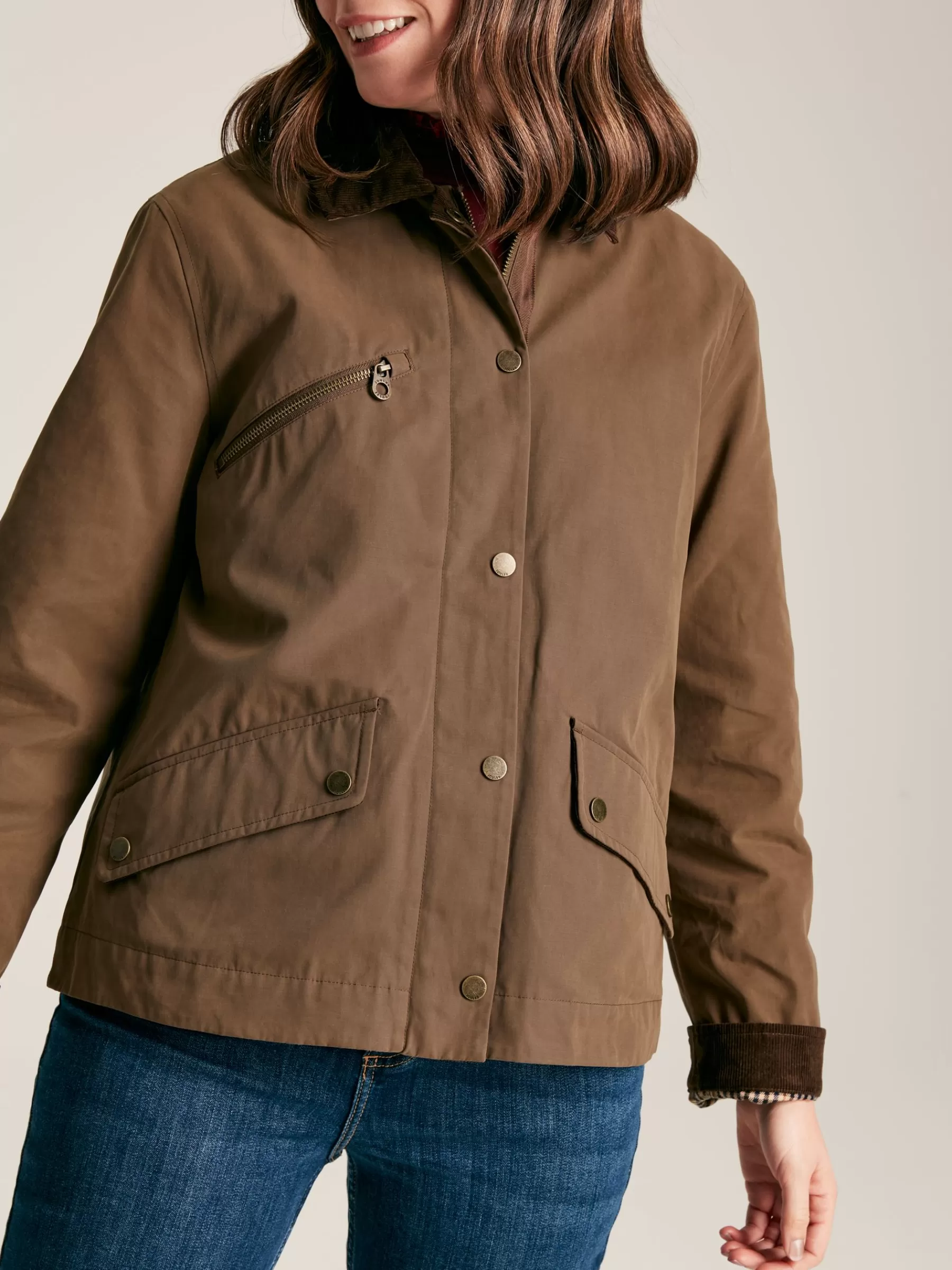 Joules Belfield Shower Resistant Dry Wax Jacket Brown Store