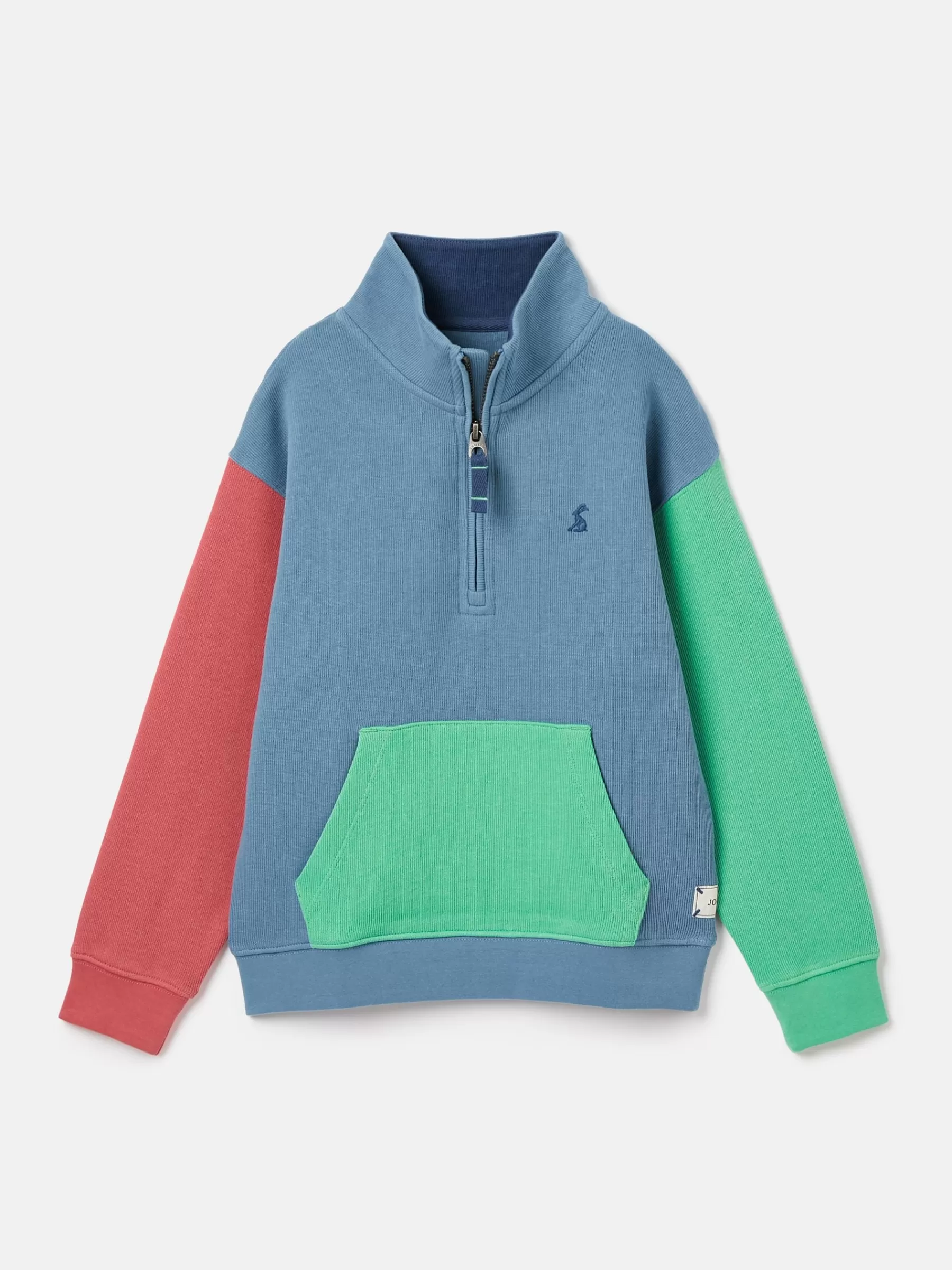 Joules Boys' Alistair Boys' Quarter Zip Sweatshirt Blue Flash Sale