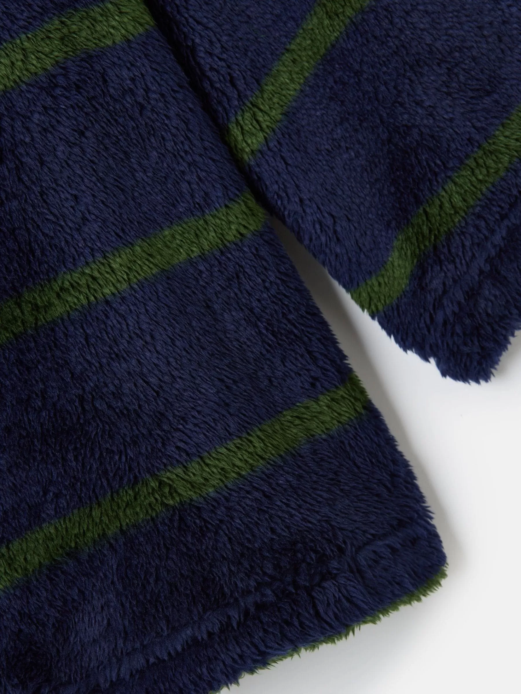 Joules Boys' Woozle Navy & Green Stripe Half Zip Borg Fleece Navy&GreenStripe Cheap