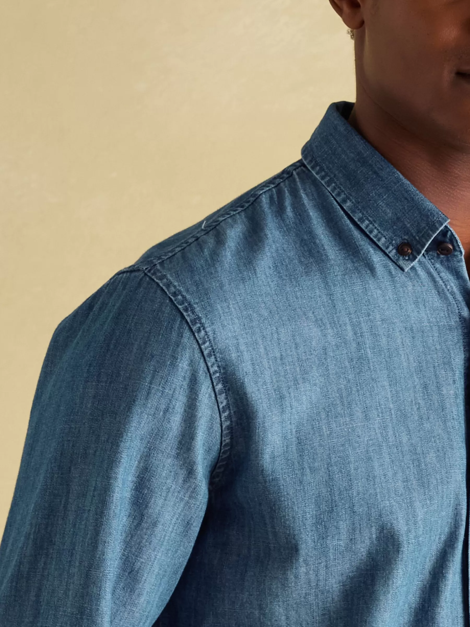 Joules Chambray Classic Fit Shirt Blue Best Sale
