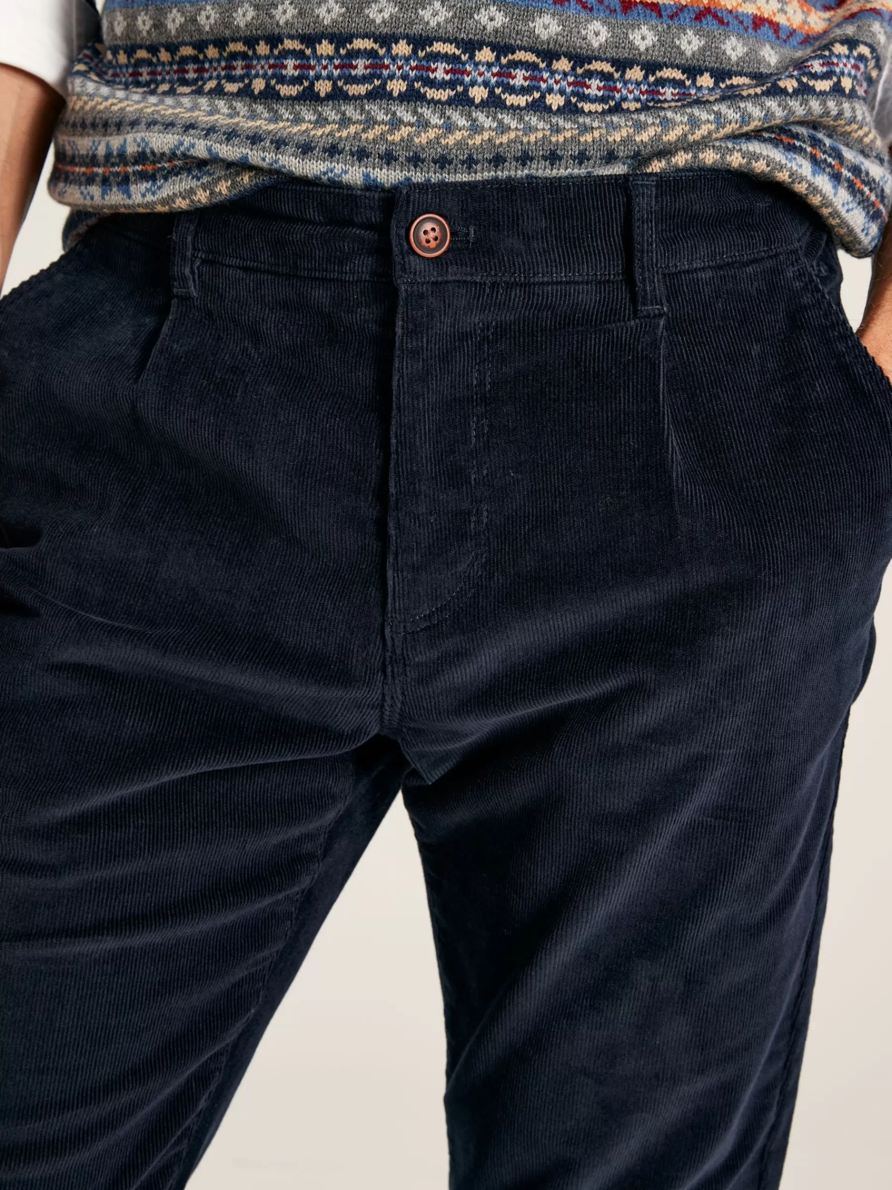 Joules Cord Navy Blue Straight Leg Corduroy Trousers NavyBlue Flash Sale
