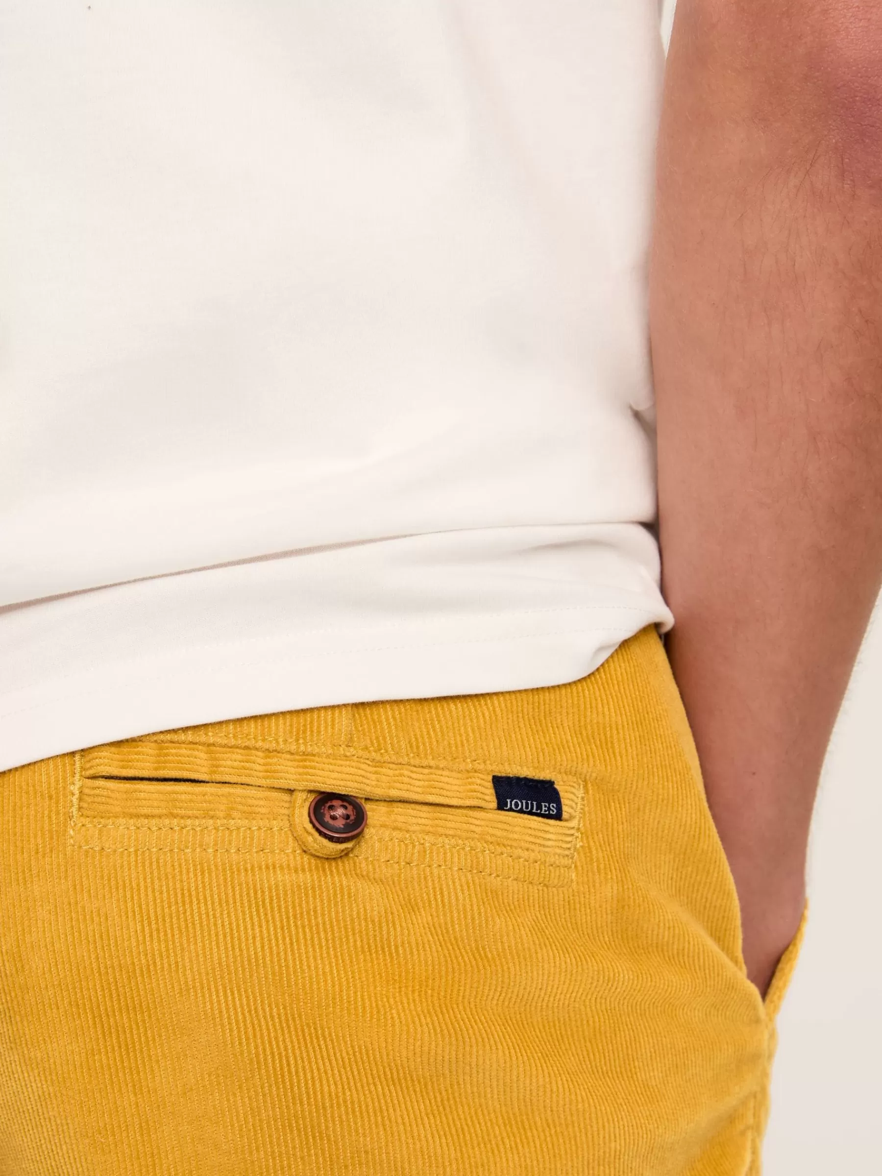 Joules Cord Straight Leg Corduroy Trousers Yellow Outlet