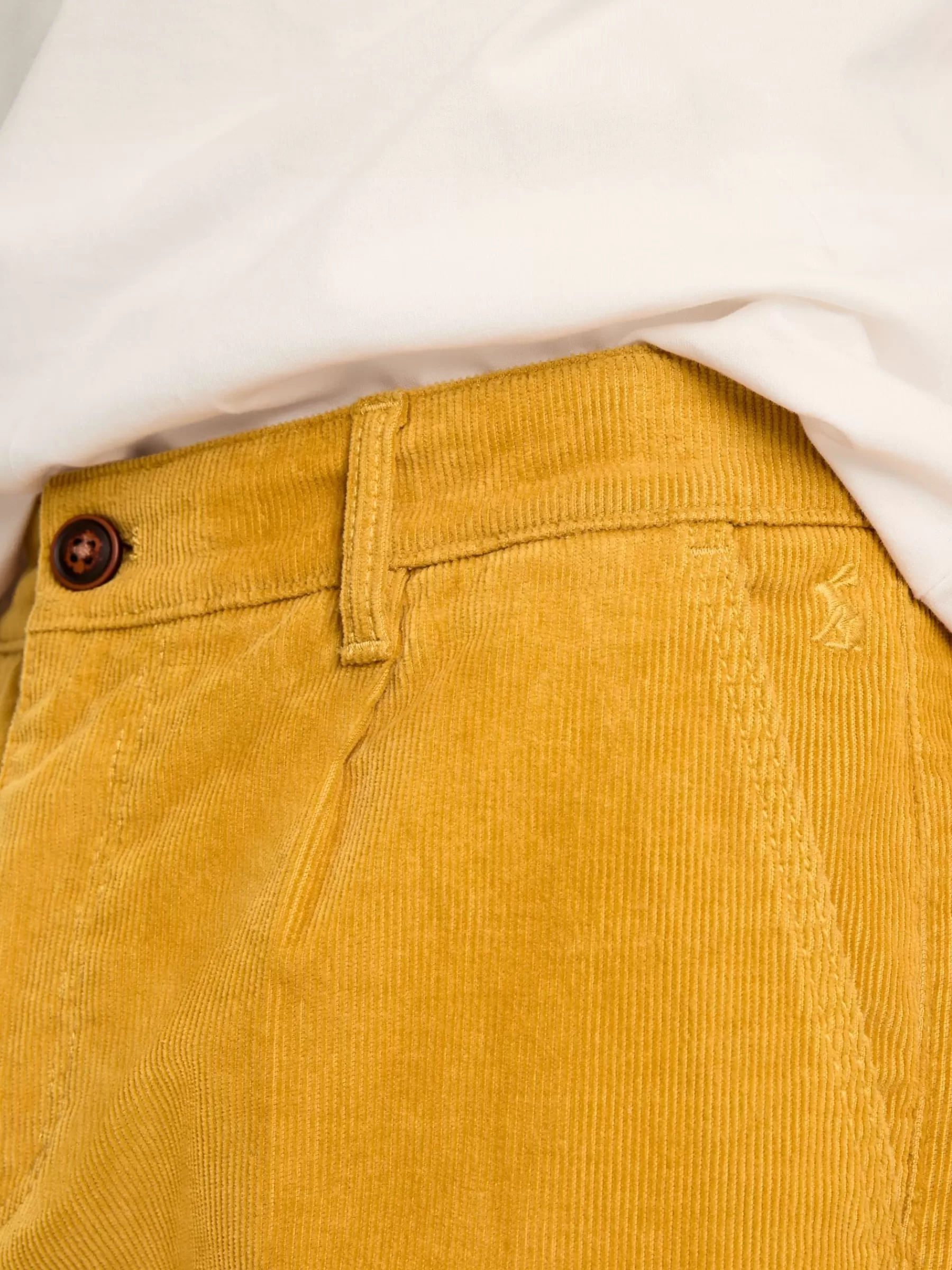 Joules Cord Straight Leg Corduroy Trousers Yellow Outlet