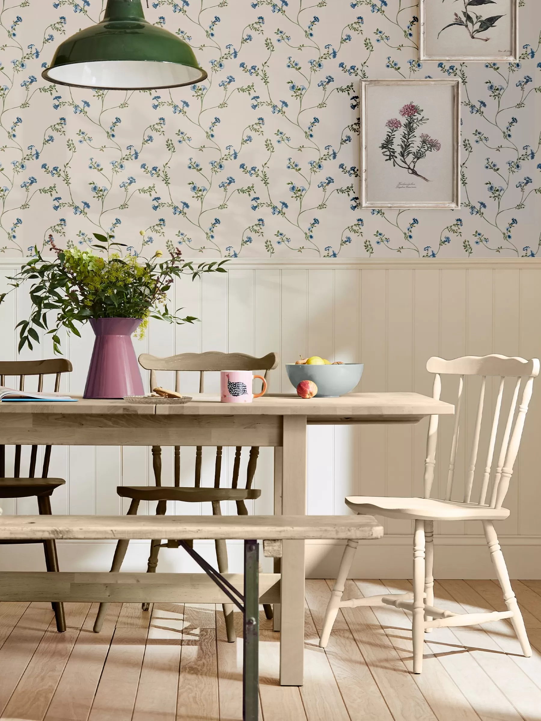 Joules Robey Cottage Floral 10M Wallpaper Cream Cheap