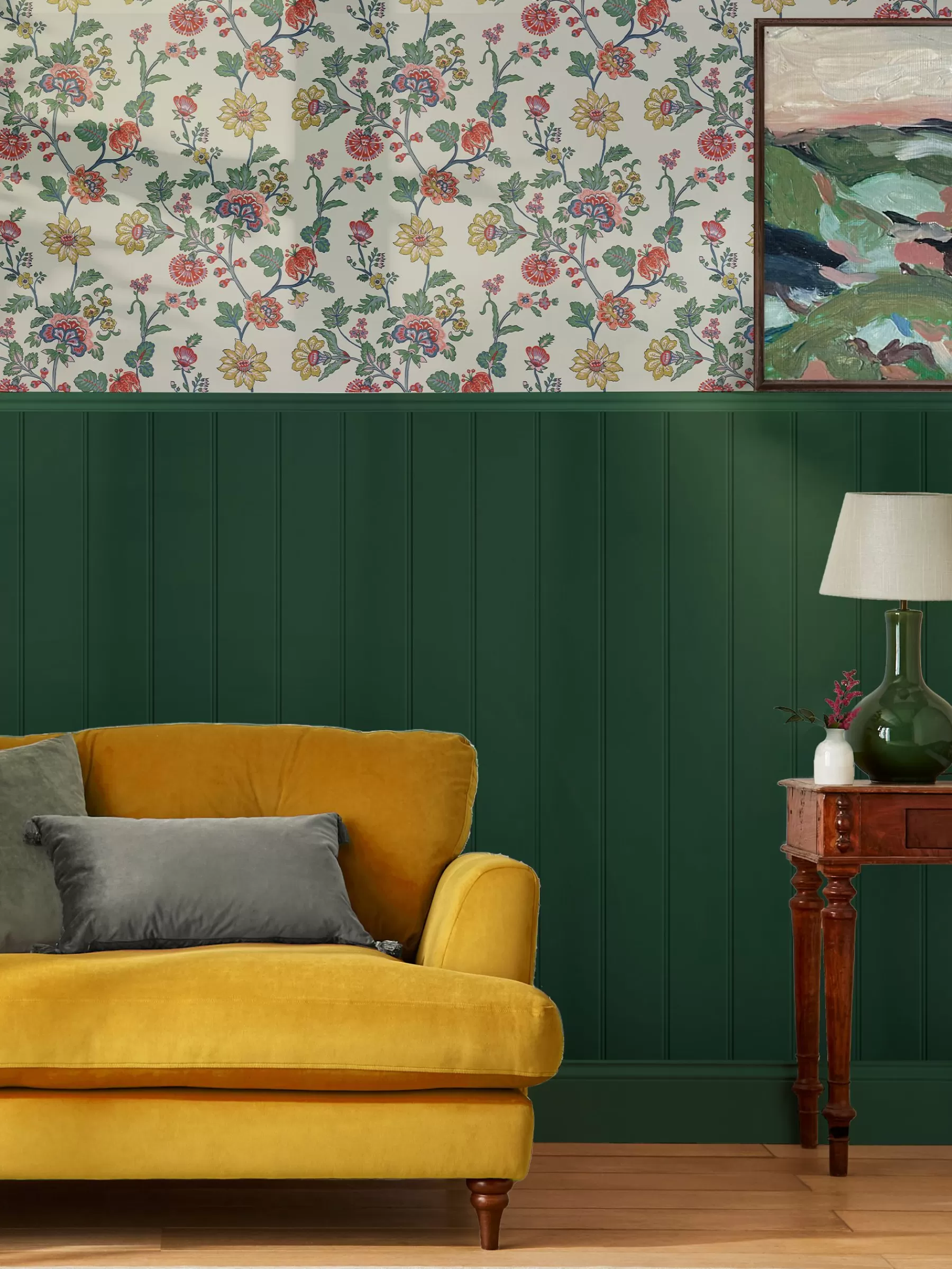Joules Vine Cottage Floral 10M Wallpaper Cream Clearance