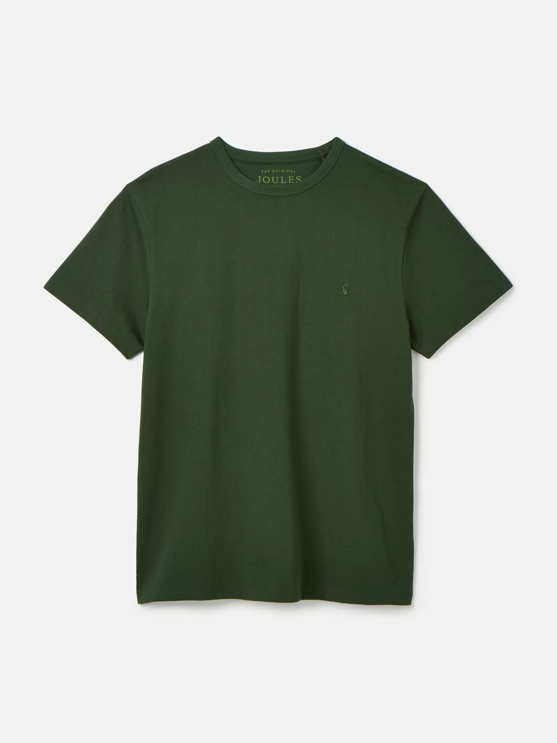 Joules Denton Dark Green Heavyweight Jersey 100% Cotton Crew Neck T-Shirt DarkGreen Shop