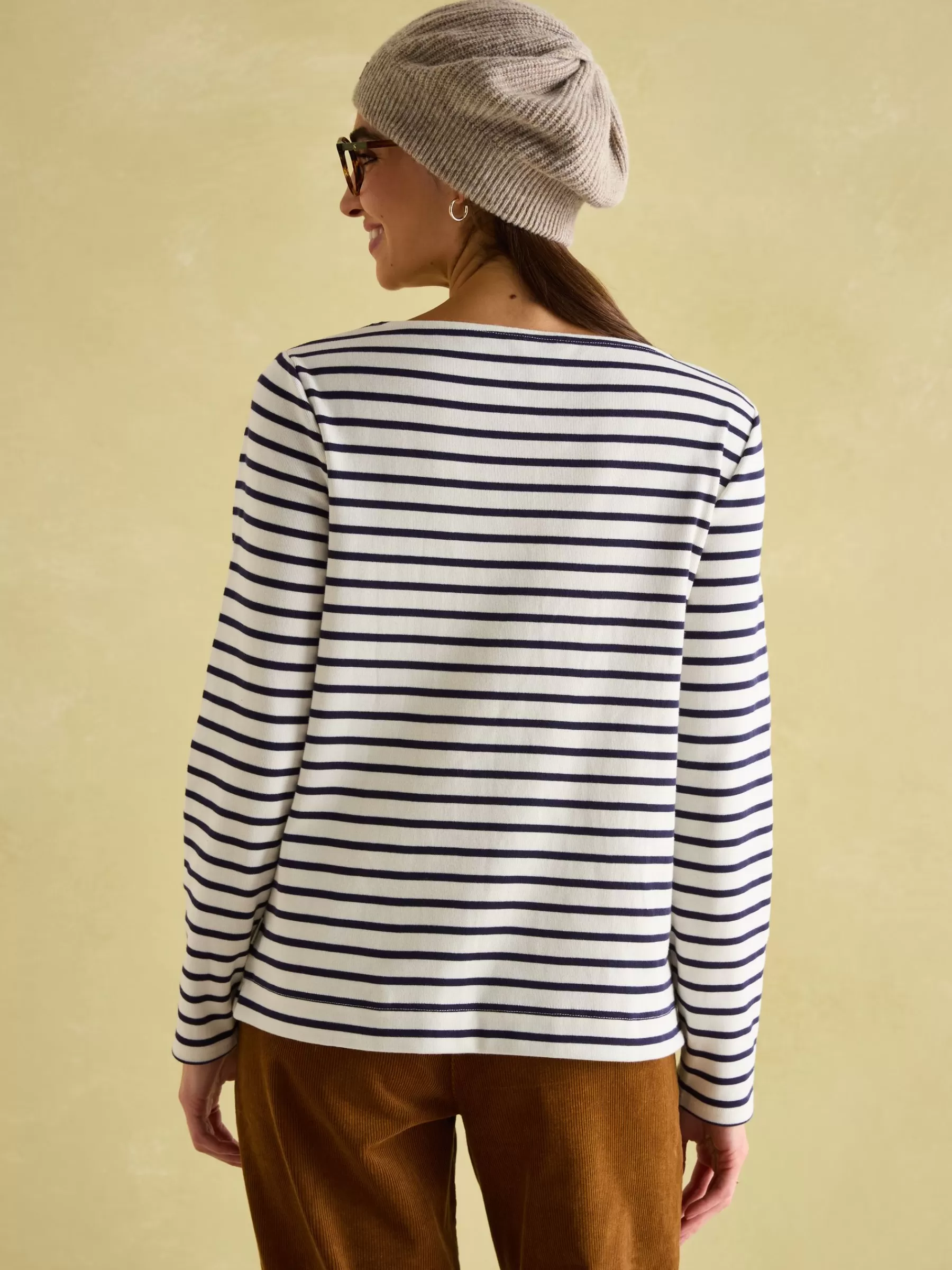 Joules Festive Harbour Boat Neck Breton Top Multi/White Best Sale