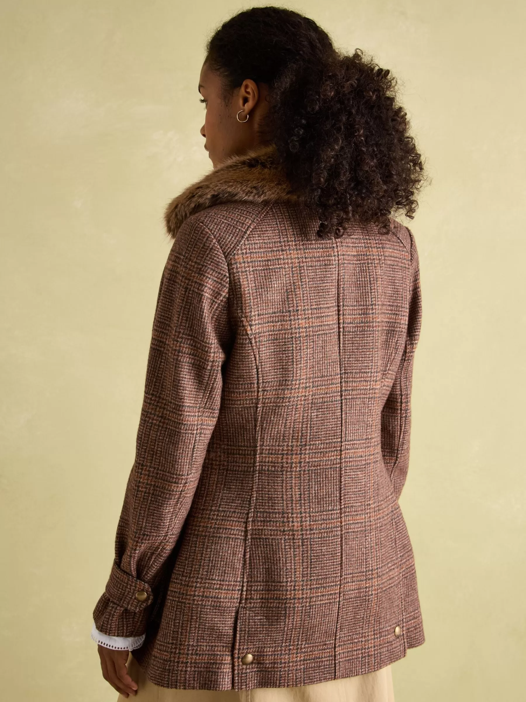 Joules Fieldcoat Luxe Fieldcoat Luxe 3-in-1 Tweed Coat with Removable Quilted Gilet Brown Shop