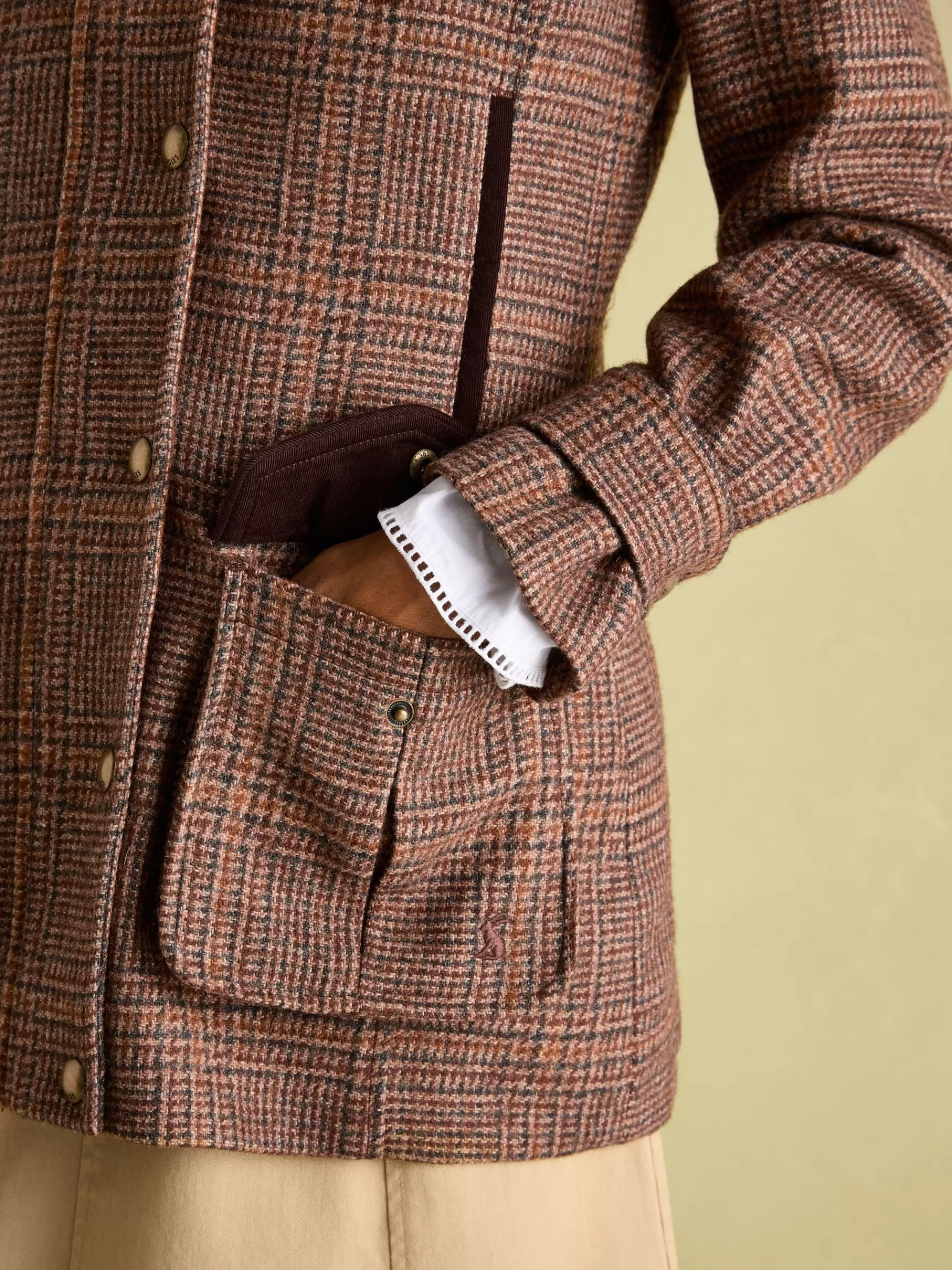 Joules Fieldcoat Luxe Fieldcoat Luxe 3-in-1 Tweed Coat with Removable Quilted Gilet Brown Shop