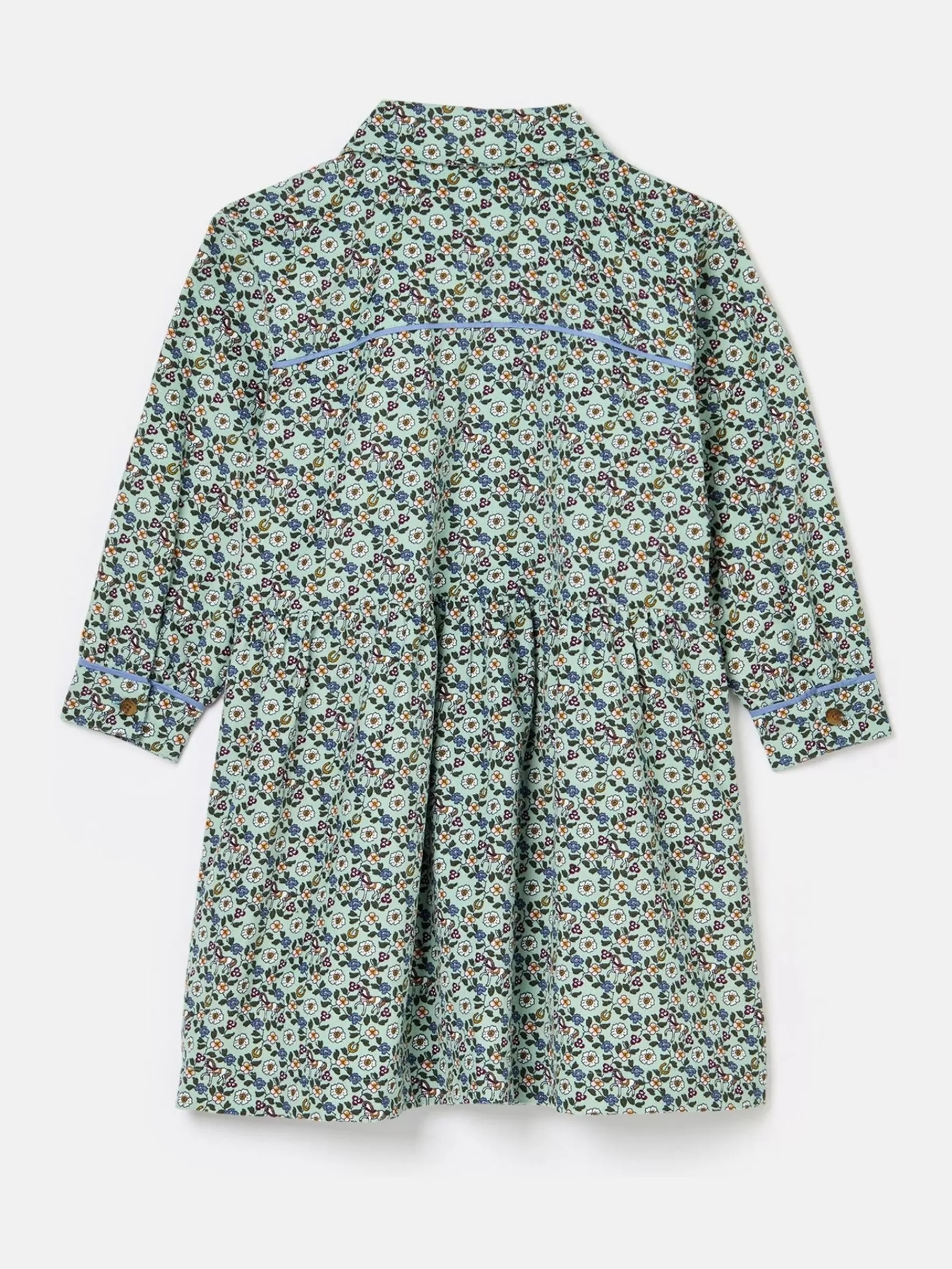 Joules Girls' Elodie Blue Ditsy Print Corduroy Shirt Dress BlueDitsyPrint Cheap