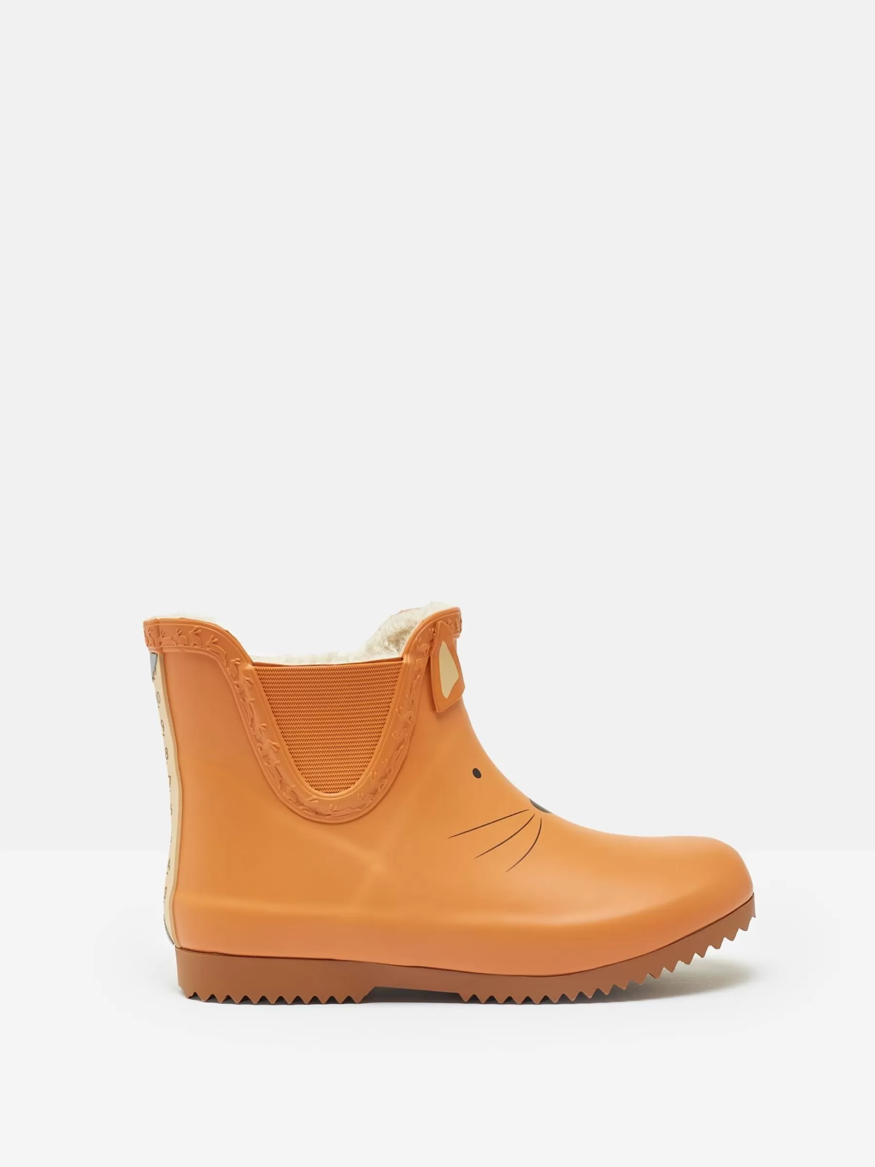 Joules Kids' Raindance Kids' Character Fleece Lined Ankle Wellies Orange New