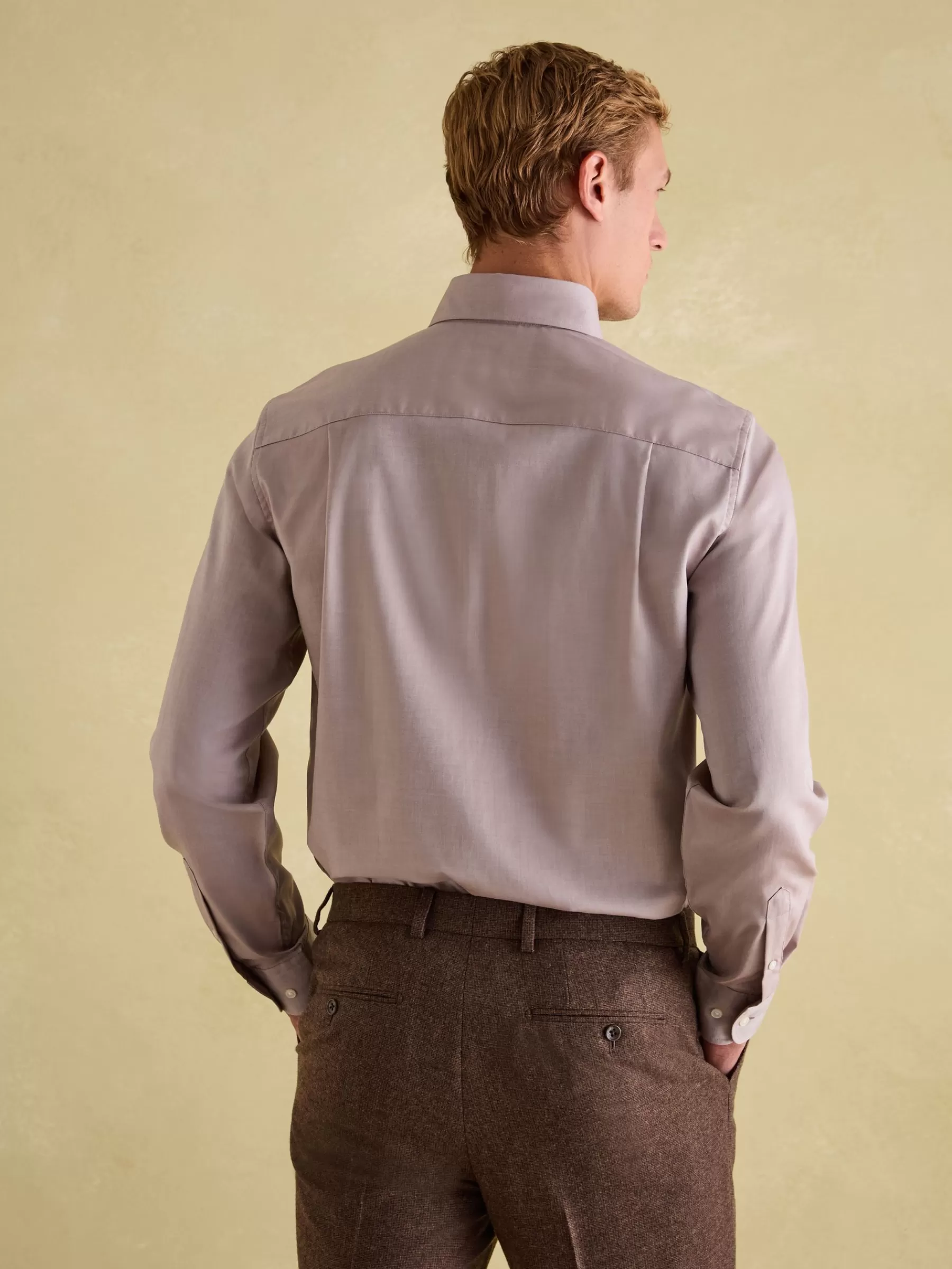 Joules Next Regular Fit Twill Single Cuff Shirt Neutral Outlet