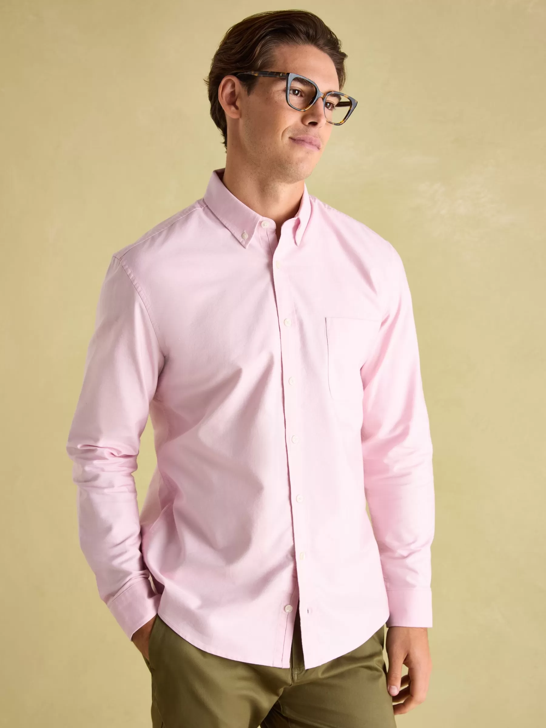 Joules Oxford Long Sleeve Classic Fit Shirt Pink New
