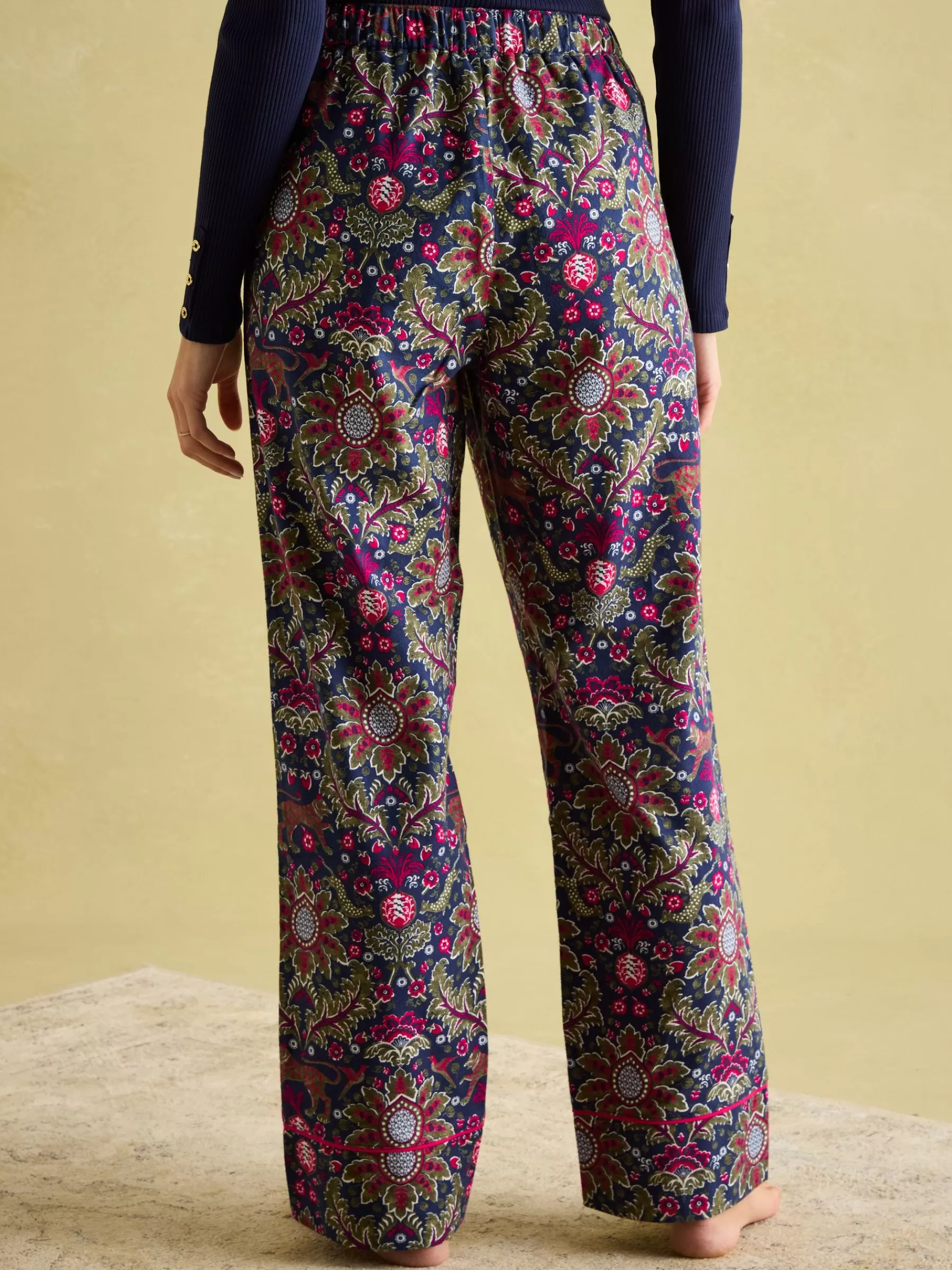 Joules Stella Cotton Pyjama Bottoms Navy Store