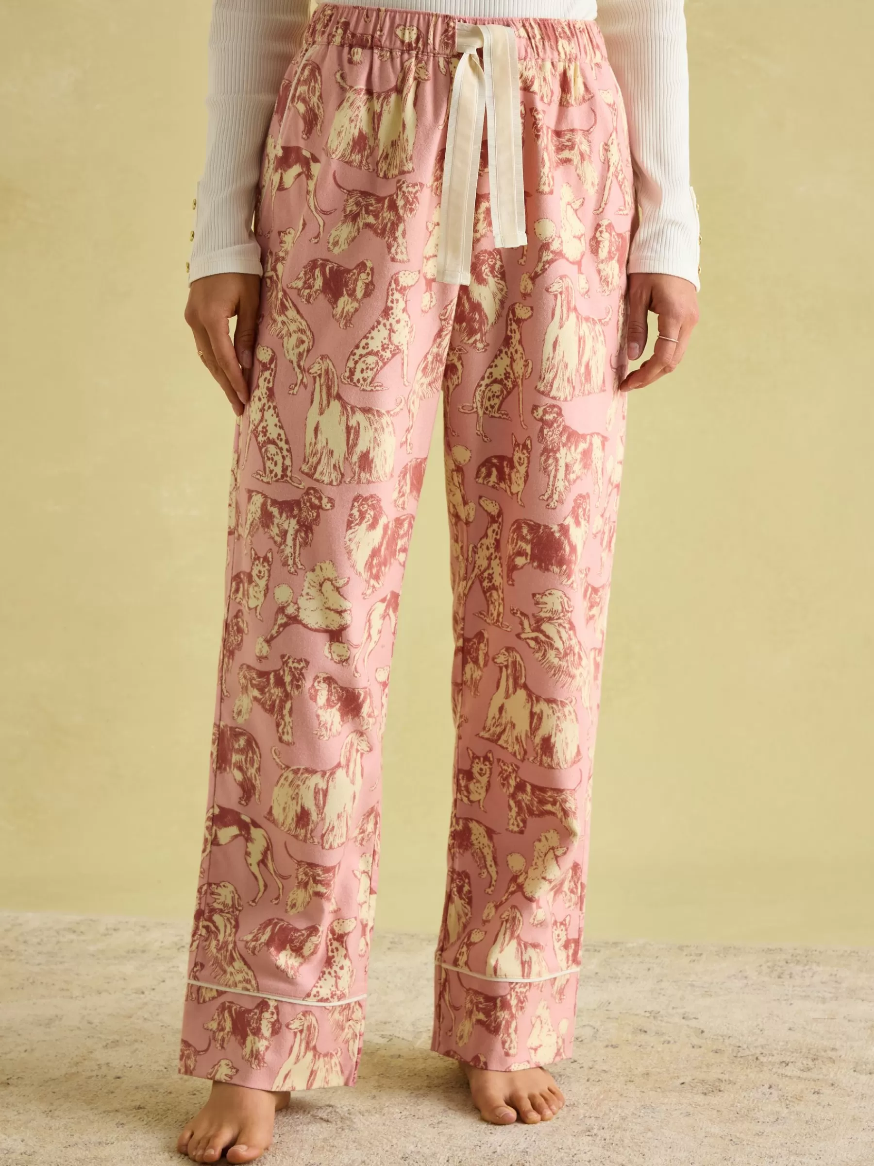 Joules Stella Cotton Pyjama Bottoms Pink Online