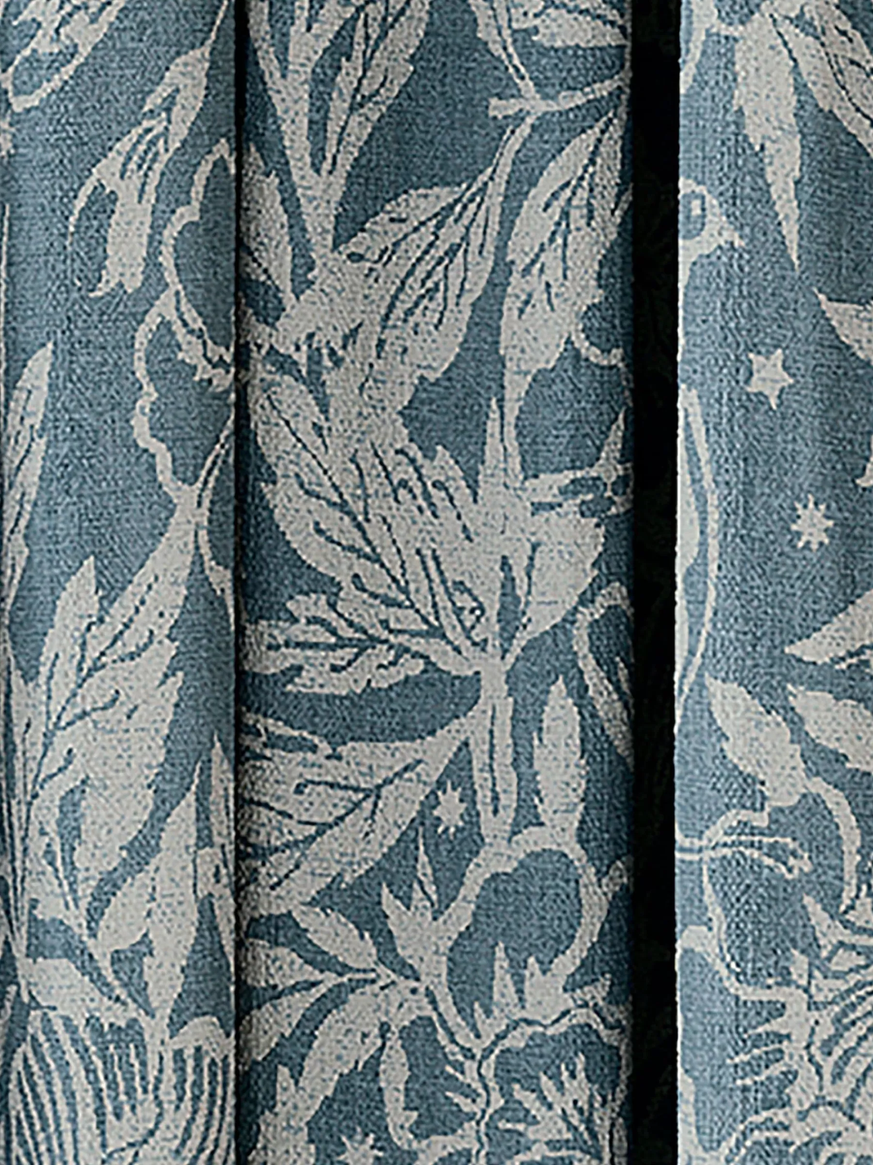 Joules Twilight Ditsy Set of 2 Duck Egg Blackout Pencil Pleat Curtains DuckEgg Store