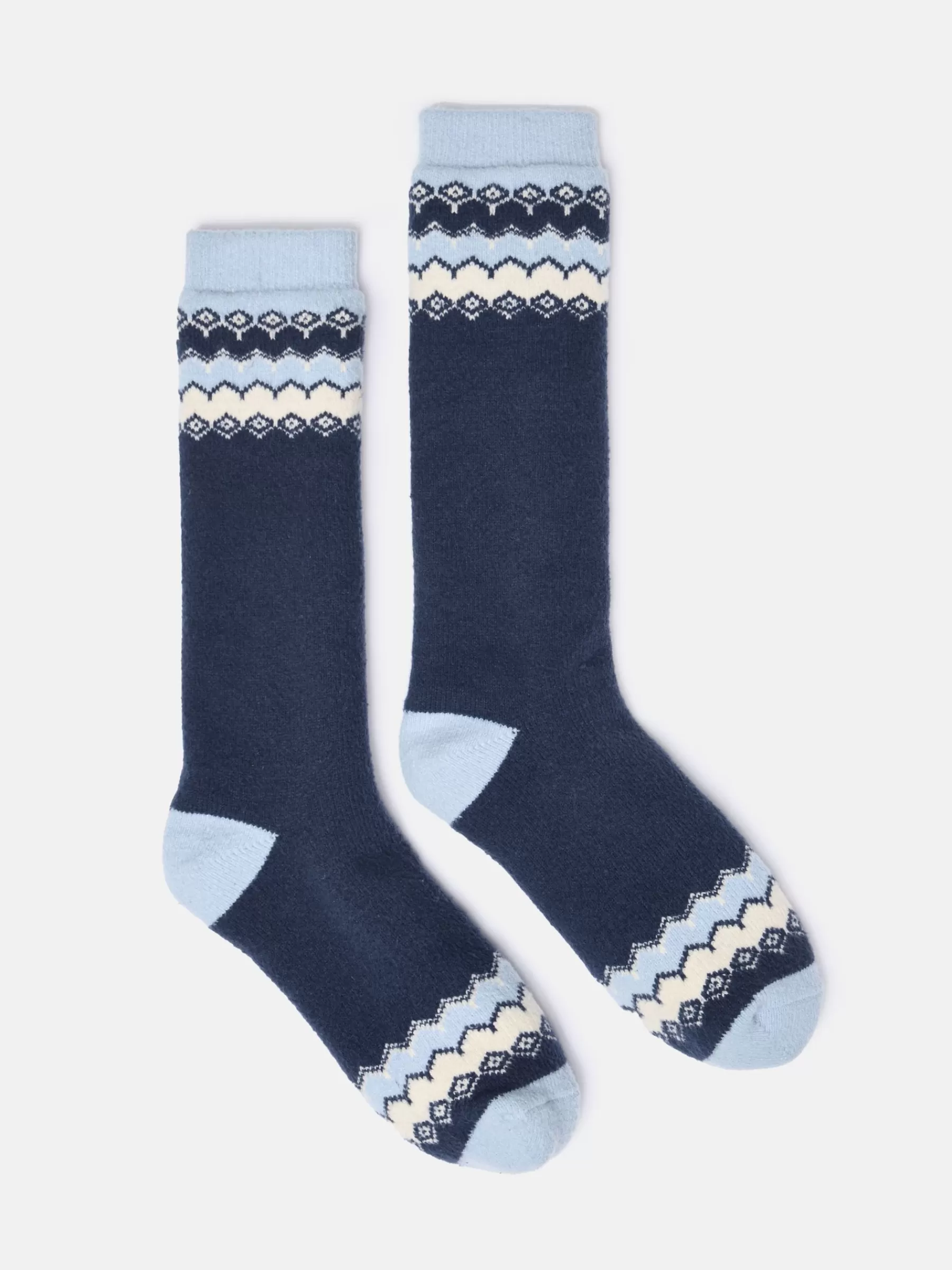 Joules Women's Chalet Fair Isle Fleece Lined Socks (size 4-8) Navy Best Sale
