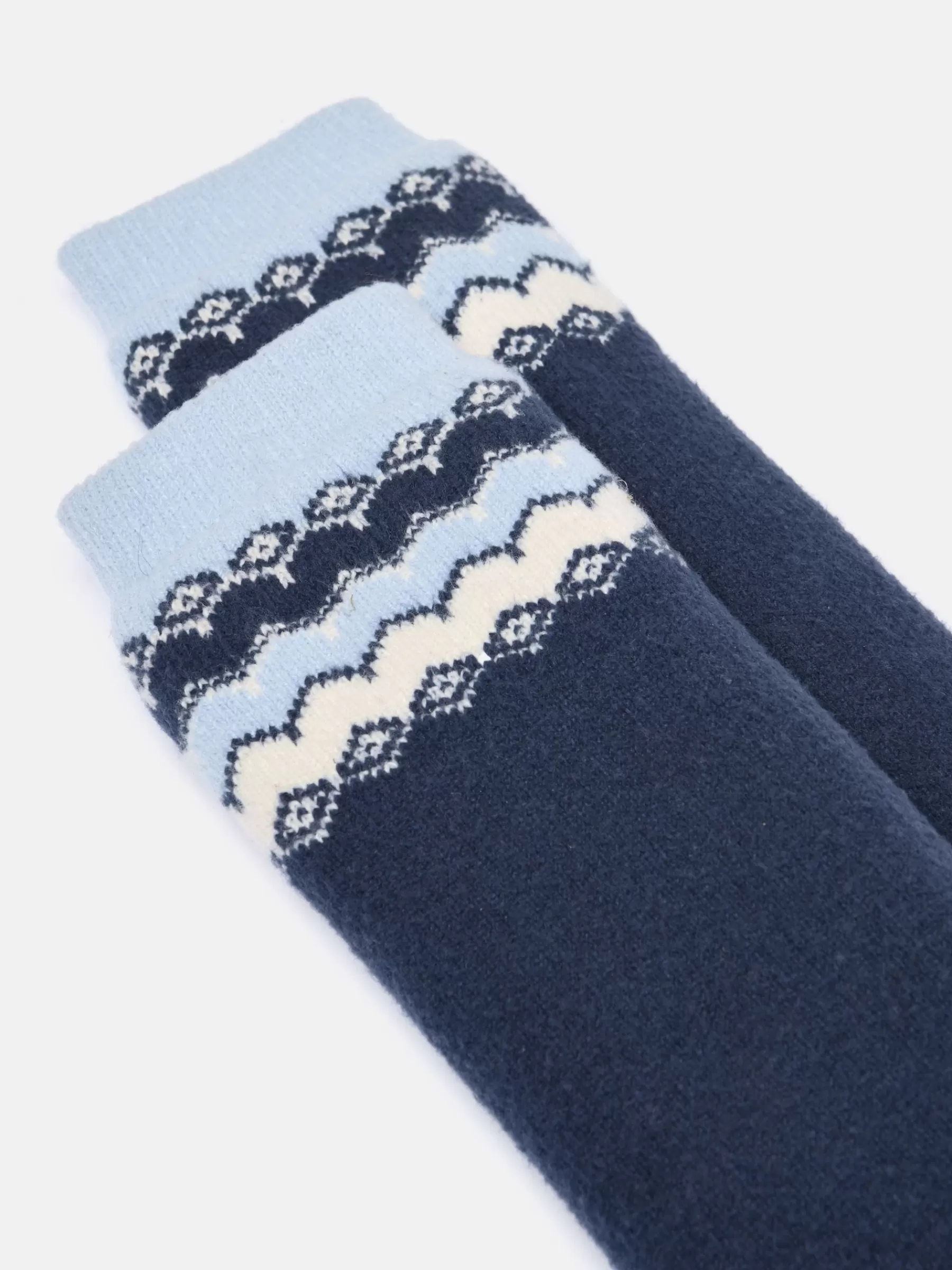 Joules Women's Chalet Fair Isle Fleece Lined Socks (size 4-8) Navy Best Sale