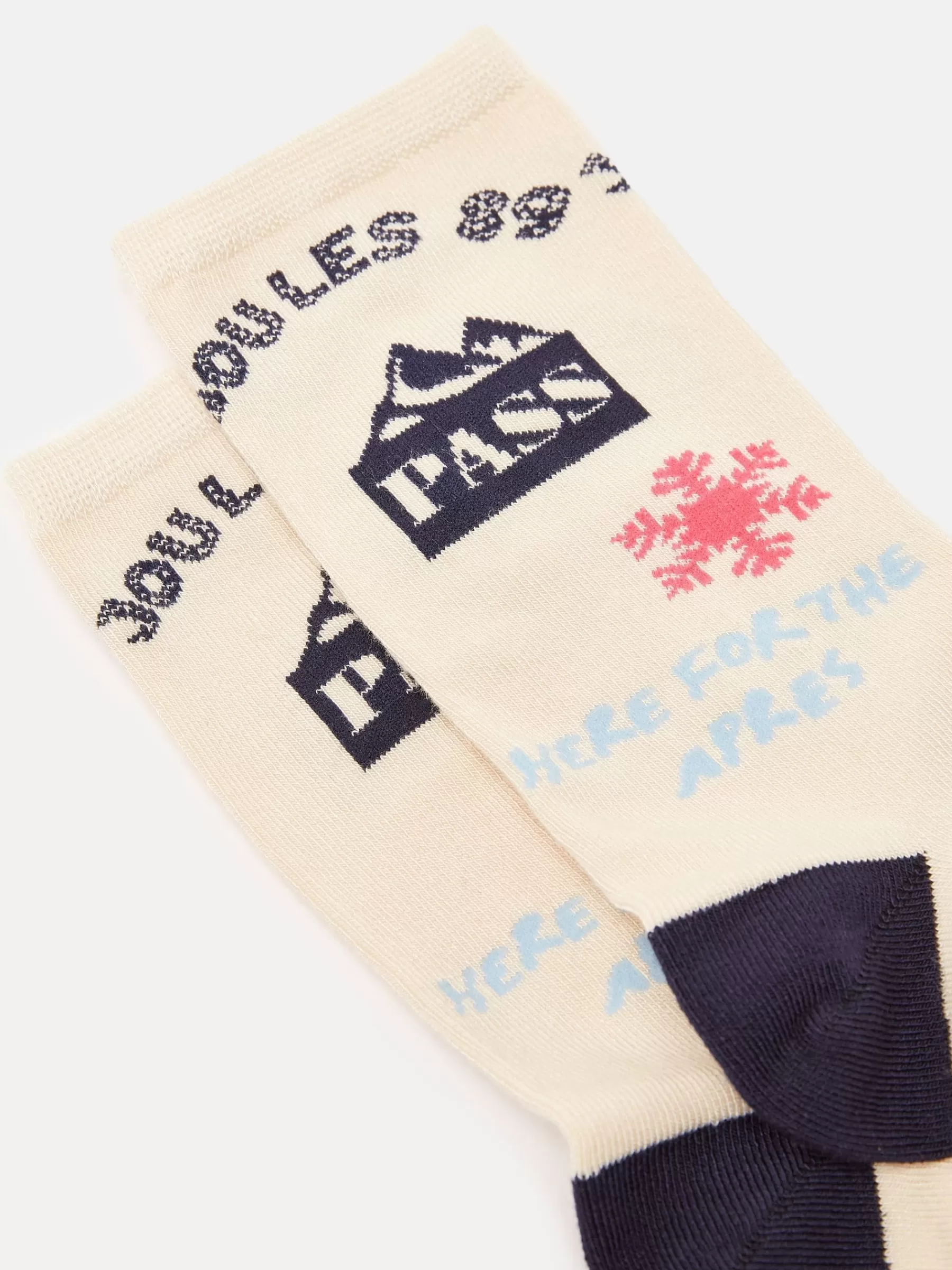 Joules Women's Everyday 2 Pack Socks (size 4-8) Cream/Navy Cheap