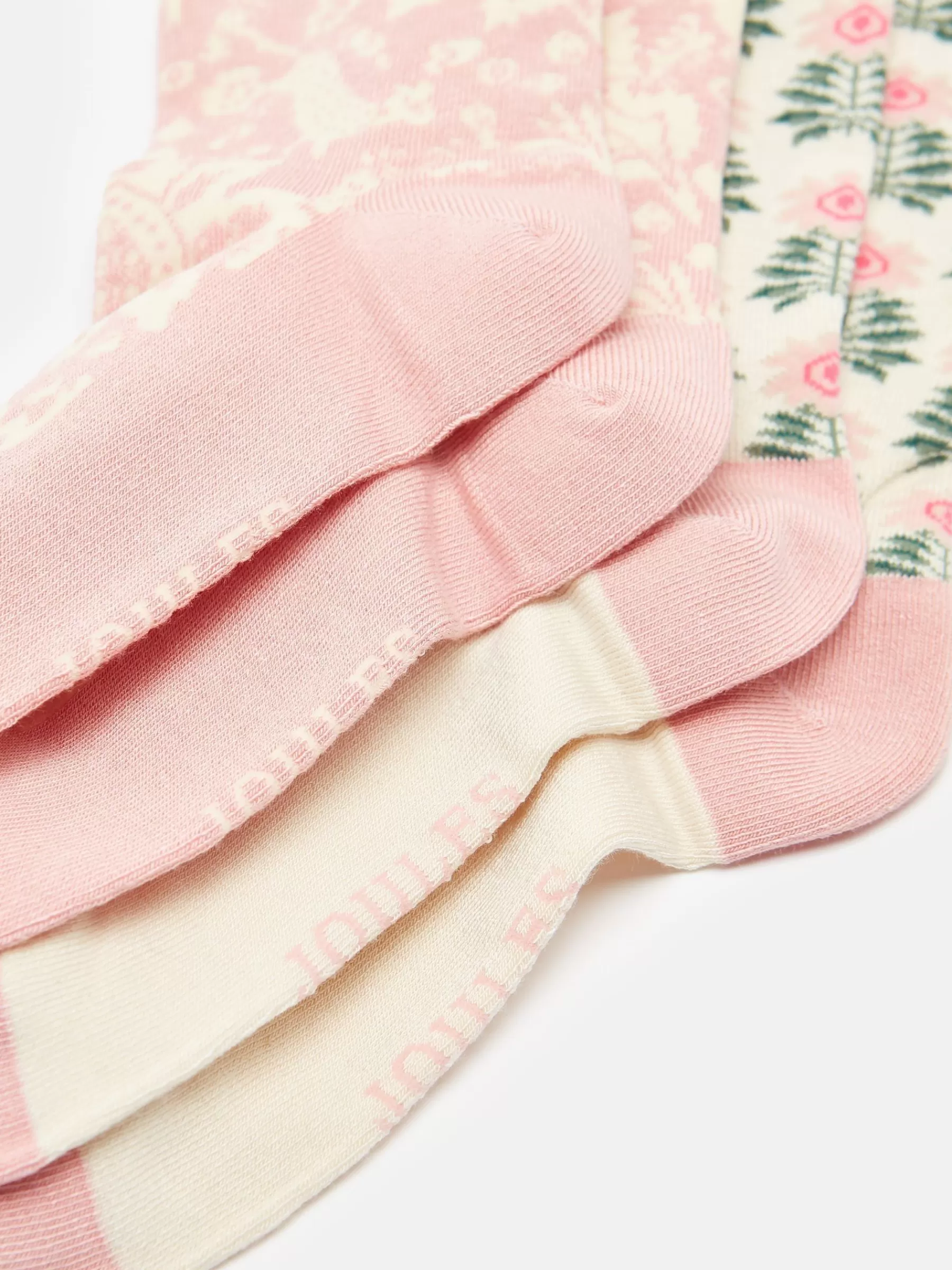 Joules Women's Everyday Multi Blush 2 Pack Socks (size 4-8) MultiBlush Cheap