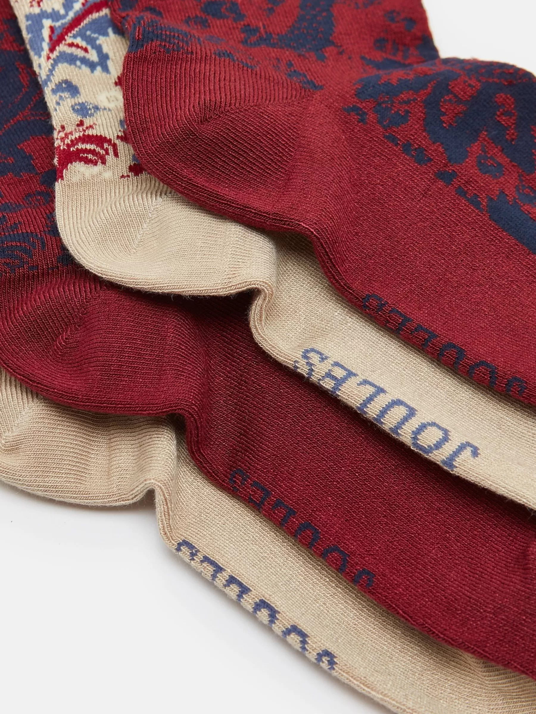 Joules Women's Everyday 2 Pack Socks (size 4-8) Neutral/Navy New