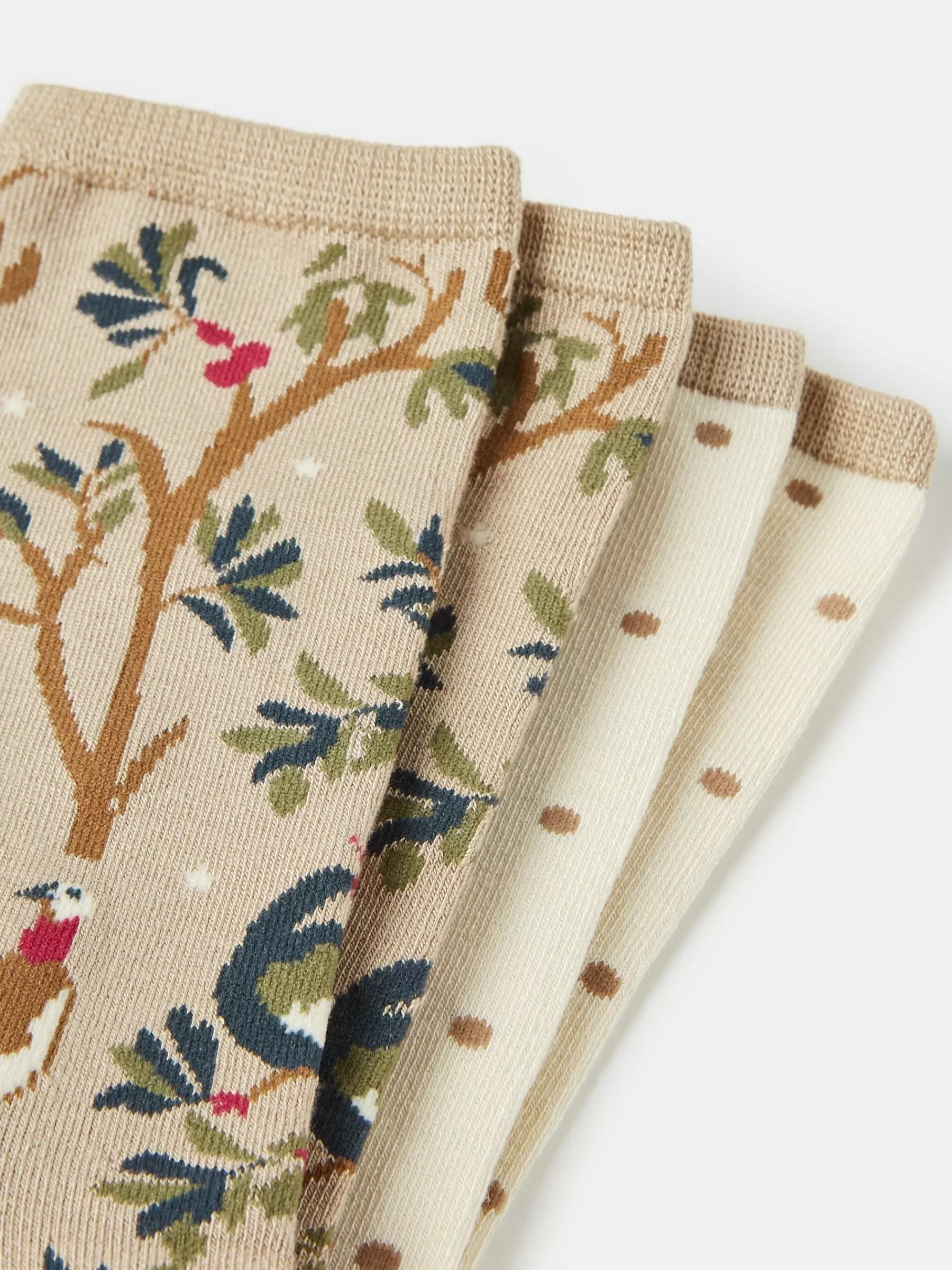 Joules Women's Everyday 2 Pack Socks (size 4-8) Neutral/Tan New