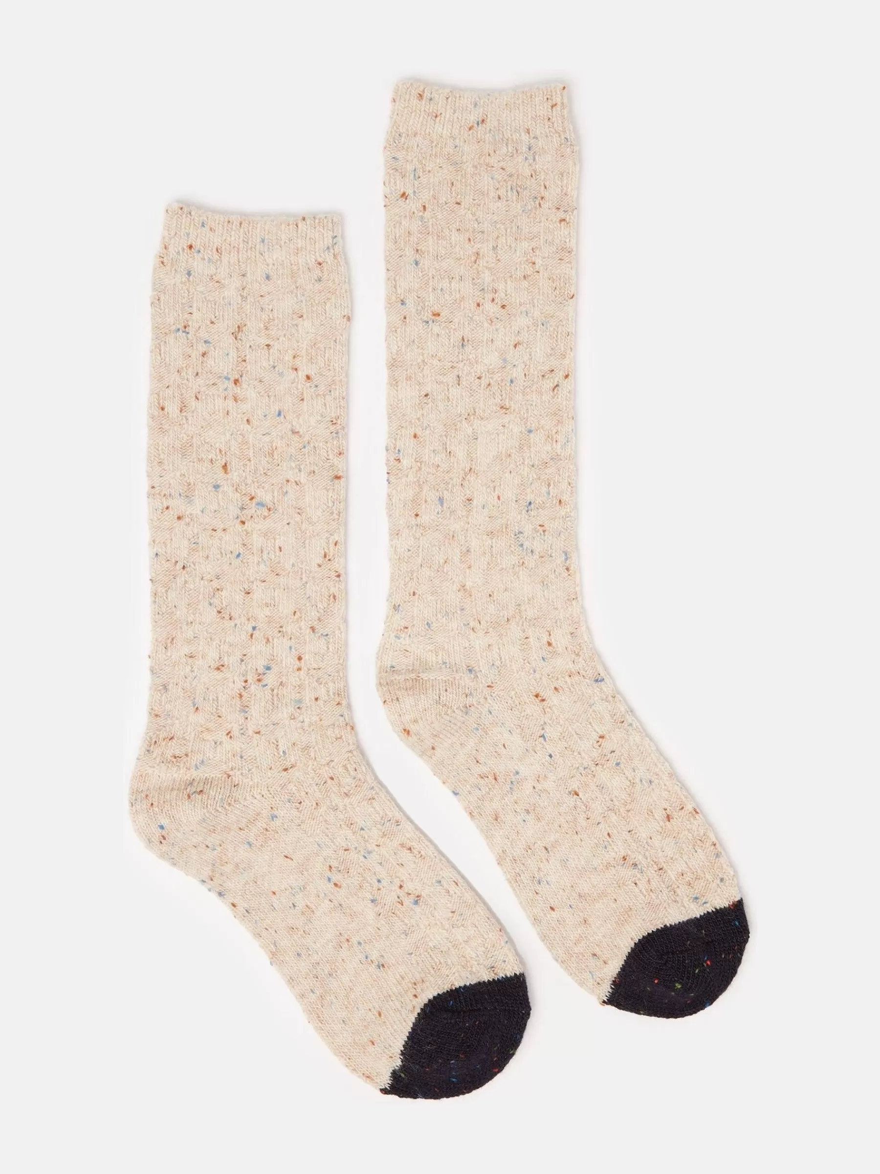 Joules Women's Rambler Cable Knit Boot Socks (size 4-8) Oatmeal New