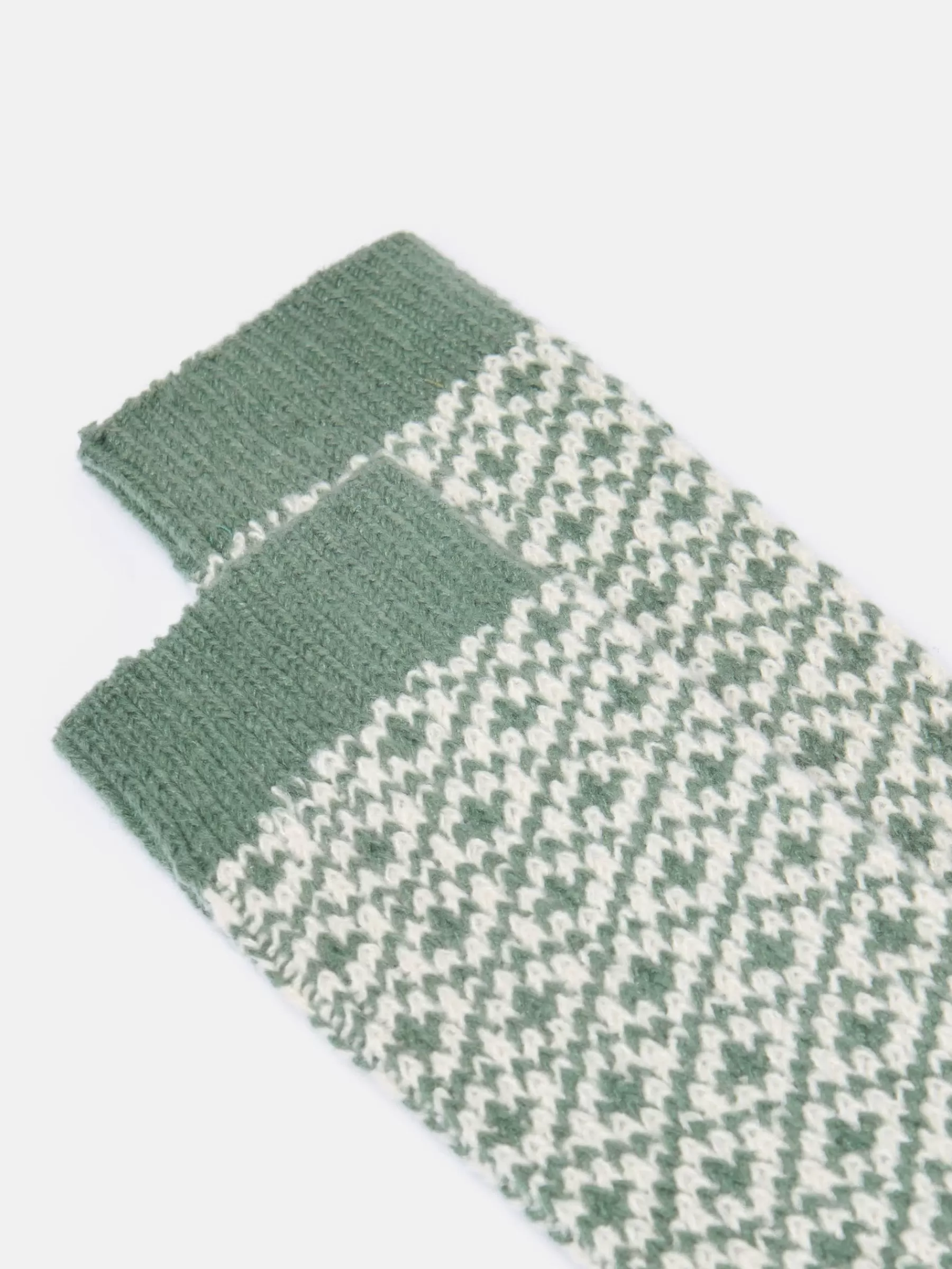 Joules Women's Toasty Khaki Green Cosy Geometric Socks (size 4-8) KhakiGreen Cheap